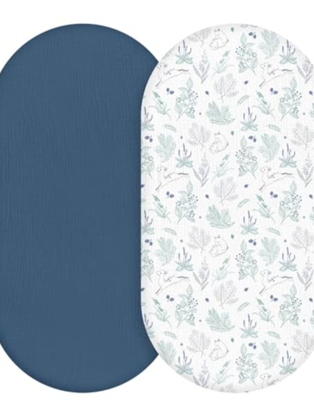 Muslin Bassinet Sheets 2 Pack Cotton Fitted Universal Baby Mattress